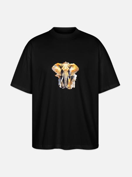 Elephant - Stanley/Stella Oversized Unisex Organic T-shirt Blaster 2.0 - black