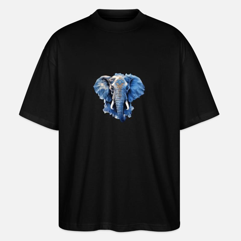 Elephant - Stanley/Stella Oversized Unisex Organic T-shirt Blaster 2.0 - black