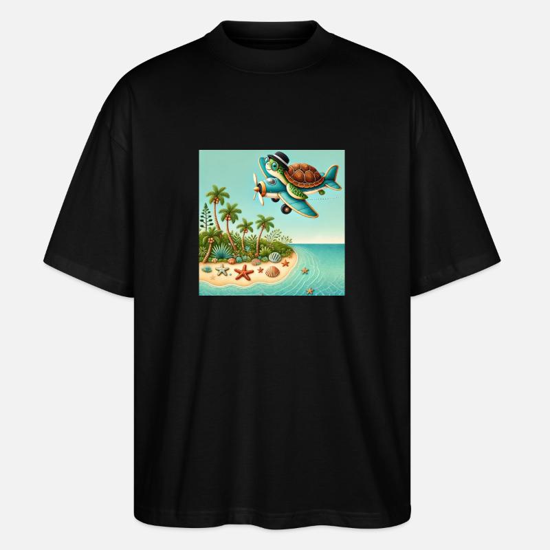 Bösewicht des Piloten - Stanley/Stella Oversized Unisex Bio T-Shirt Blaster 2.0 - Schwarz
