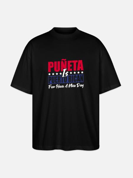 Camiseta Puerto Rico - Camiseta Oversize Ecológica Unisex Stanley/Stella Blaster 2.0 - negro