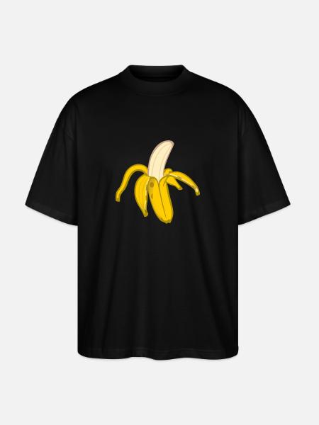 Banane - Stanley/Stella Oversized Unisex Bio T-Shirt Blaster 2.0 - Schwarz