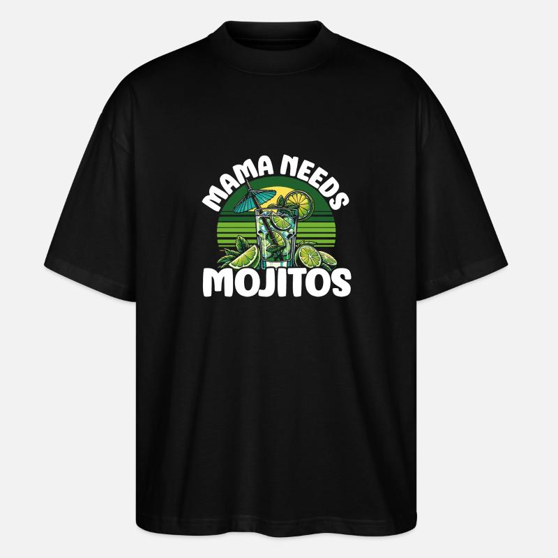 Mama needs Mojitos - Stanley/Stella Oversized Unisex Organic T-shirt Blaster 2.0 - black