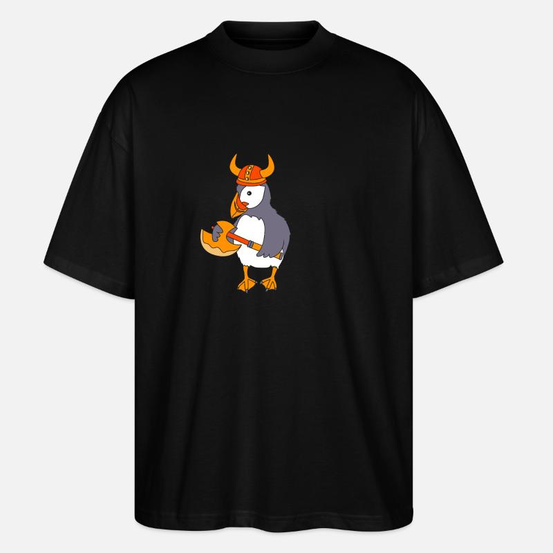 Macareux Papageientaucher - T-shirt bio Blaster 2.0 coupe oversize Stanley/Stella Unisexe - noir