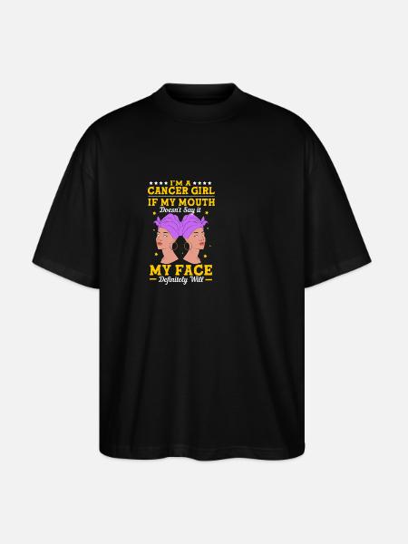 Signo del zodiaco Cáncer - Camiseta Oversize Ecológica Unisex Stanley/Stella Blaster 2.0 - negro