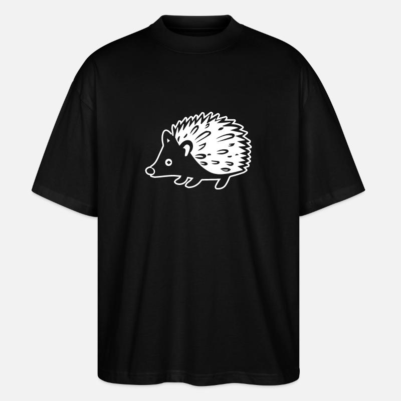 Hedgehog - Stanley/Stella Oversized Unisex Organic T-shirt Blaster 2.0 - black