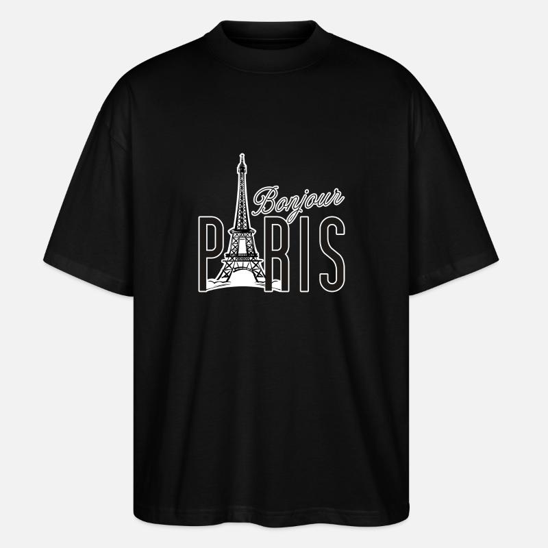 Bonjour Paris - T-shirt bio Blaster 2.0 coupe oversize Stanley/Stella Unisexe - noir