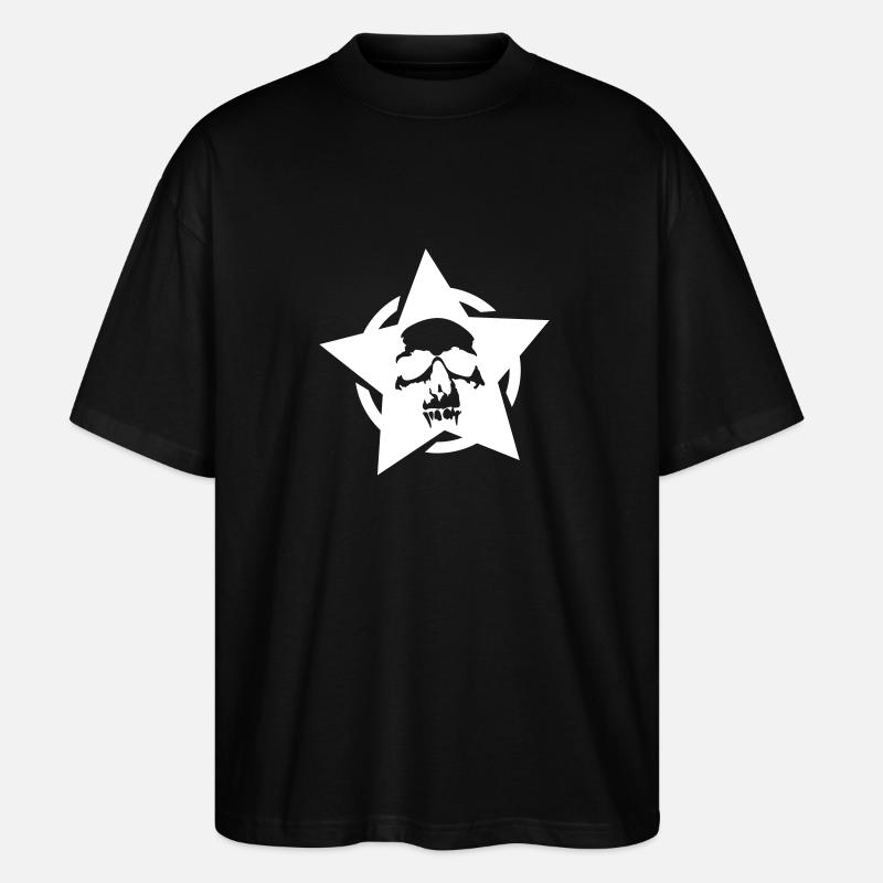 Skull - Stanley/Stella Oversized Unisex Bio T-Shirt Blaster 2.0 - Schwarz