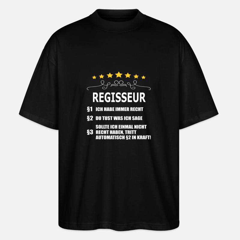 REGISSEUR - Stanley/Stella Oversized Unisex Bio T-Shirt Blaster 2.0 - Schwarz