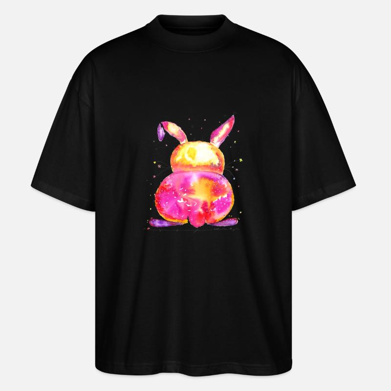 Gute Laune Hase - Stanley/Stella Oversized Unisex Bio T-Shirt Blaster 2.0 - Schwarz