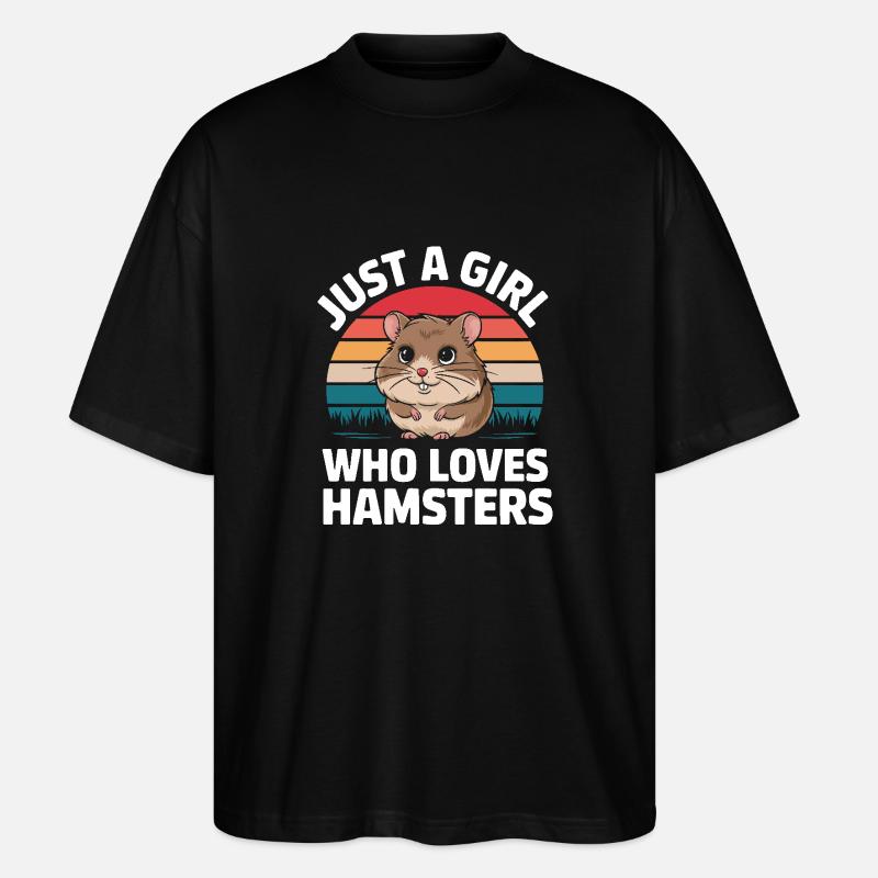 Hamster - Stanley/Stella Oversized Unisex Bio T-Shirt Blaster 2.0 - Schwarz