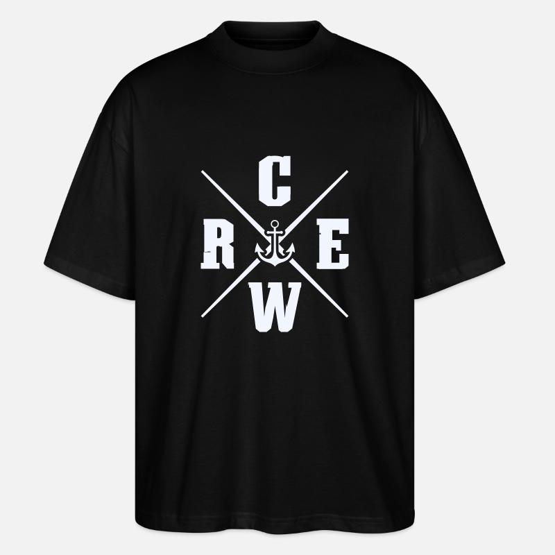 crew anker - Stanley/Stella Oversized Unisex Bio T-Shirt Blaster 2.0 - Schwarz