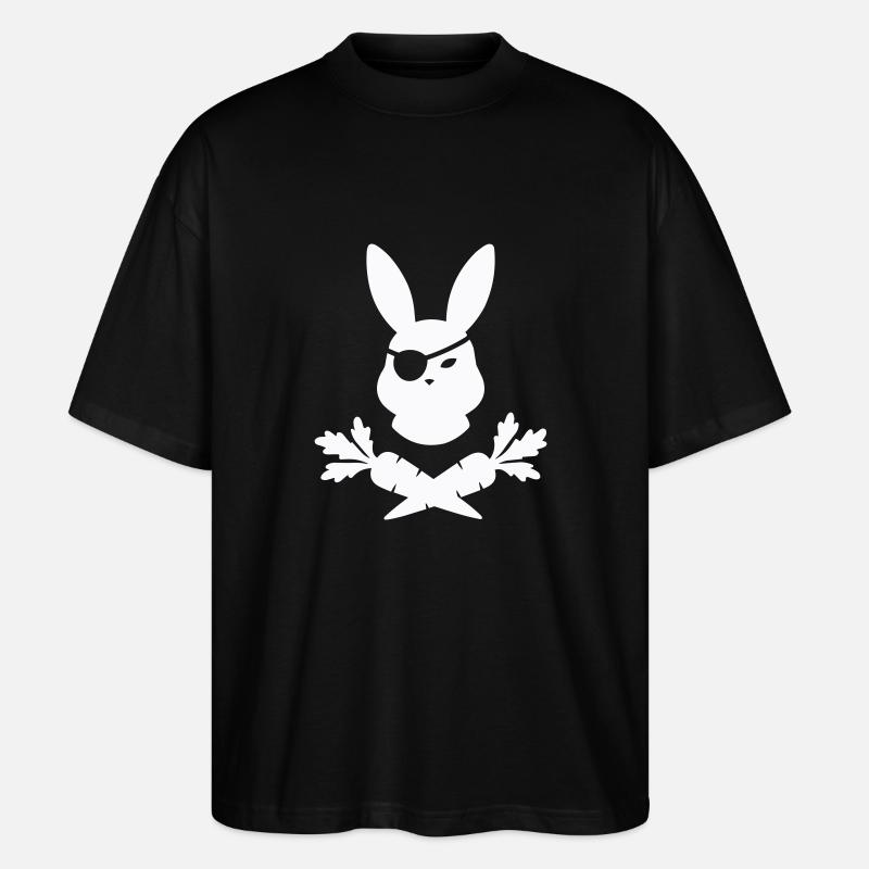 hase pirat - Stanley/Stella Oversized Unisex Bio T-Shirt Blaster 2.0 - Schwarz