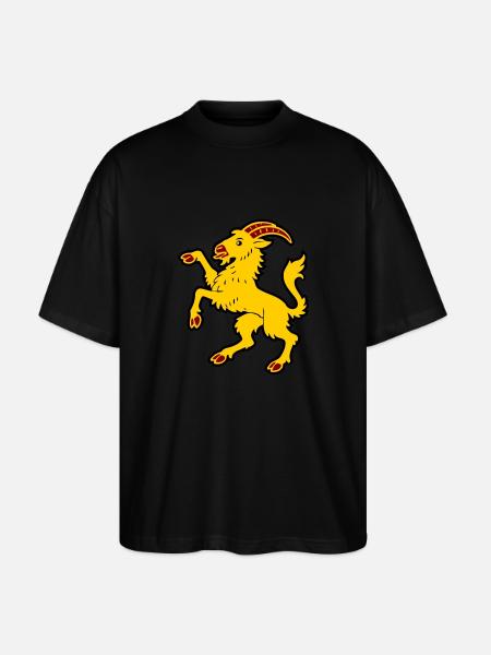 Hälsinge goat - Stanley/Stella Oversized Unisex Organic T-shirt Blaster 2.0 - black