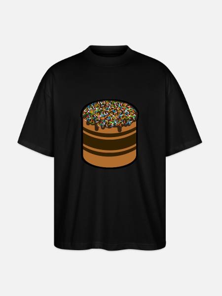 Chocolate Cake - Stanley/Stella Oversized Unisex Organic T-shirt Blaster 2.0 - black