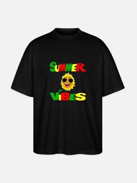 summer vibes unique design - Stanley/Stella Oversized Unisex Organic T-shirt Blaster 2.0 - black