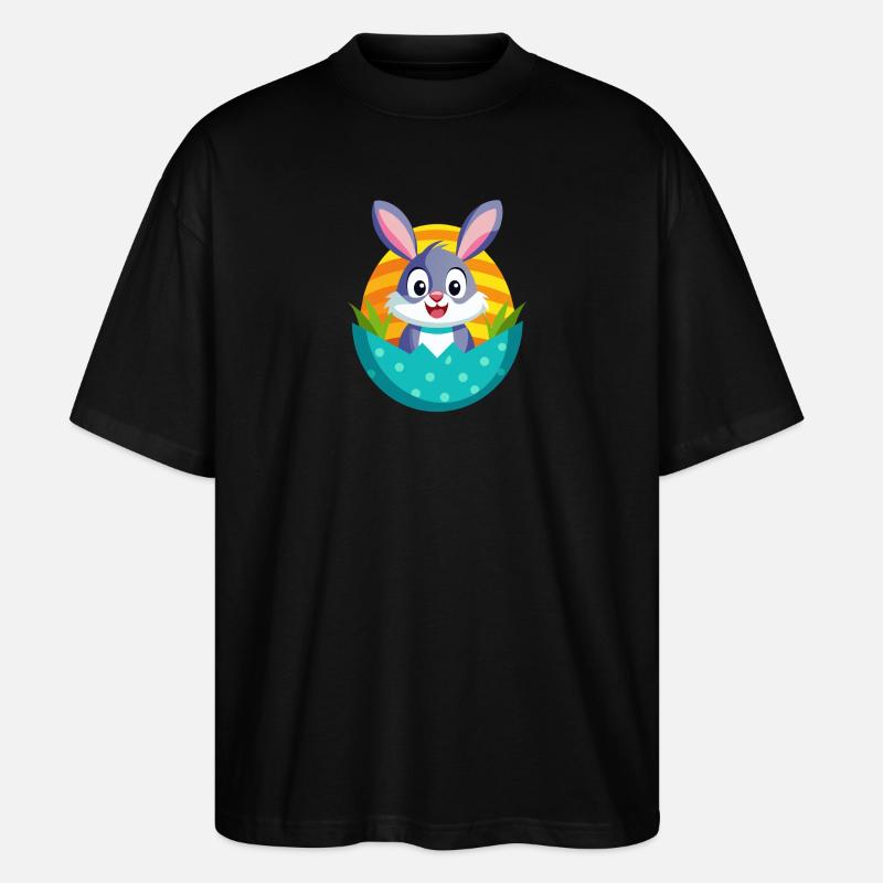 Easter Bunny - Stanley/Stella Oversized Unisex Bio T-Shirt Blaster 2.0 - Schwarz