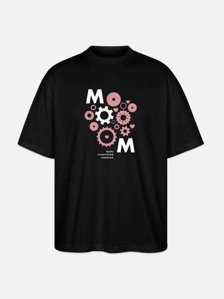 Mom - keeps everything running - Stanley/Stella Oversized Unisex Organic T-shirt Blaster 2.0 - black