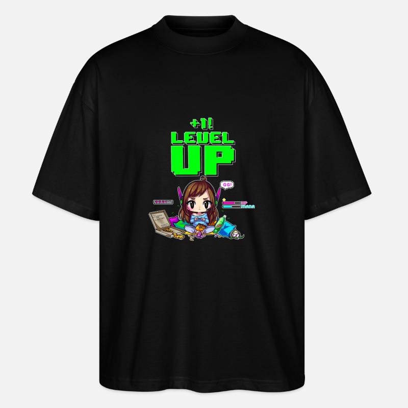 dva Stufe nach oben - Stanley/Stella Oversized Unisex Bio T-Shirt Blaster 2.0 - Schwarz