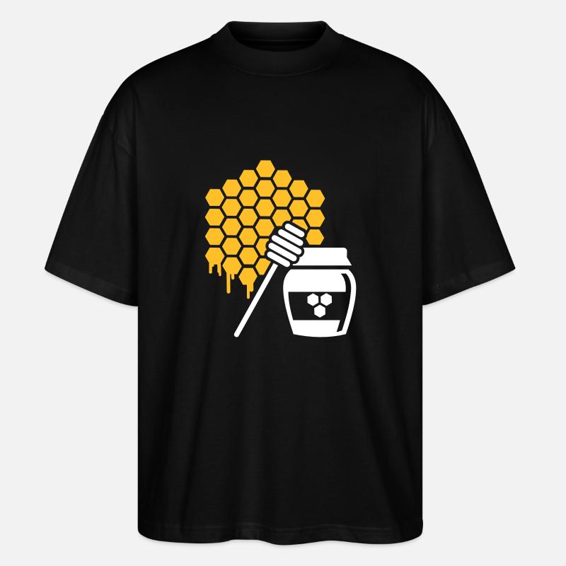Honig - Stanley/Stella Oversized Unisex Bio T-Shirt Blaster 2.0 - Schwarz
