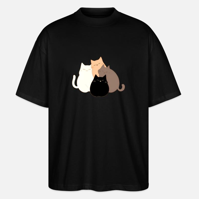 4 Chats - T-shirt bio Blaster 2.0 coupe oversize Stanley/Stella Unisexe - noir