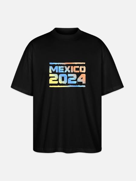 Mexiko 2024 Bunt - Stanley/Stella Oversized Unisex Bio T-Shirt Blaster 2.0 - Schwarz