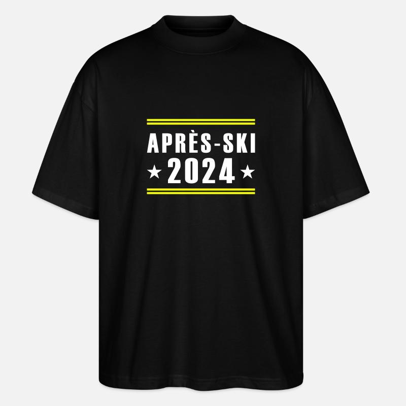Apres Ski 2024 - Stanley/Stella Oversized Unisex Bio T-Shirt Blaster 2.0 - Schwarz