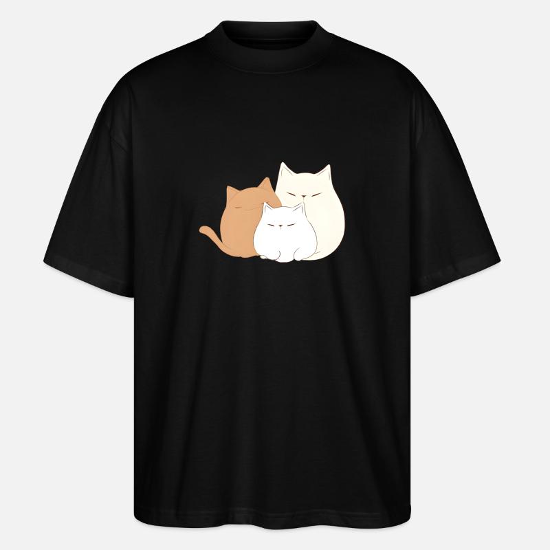 3 chatons - T-shirt bio Blaster 2.0 coupe oversize Stanley/Stella Unisexe - noir