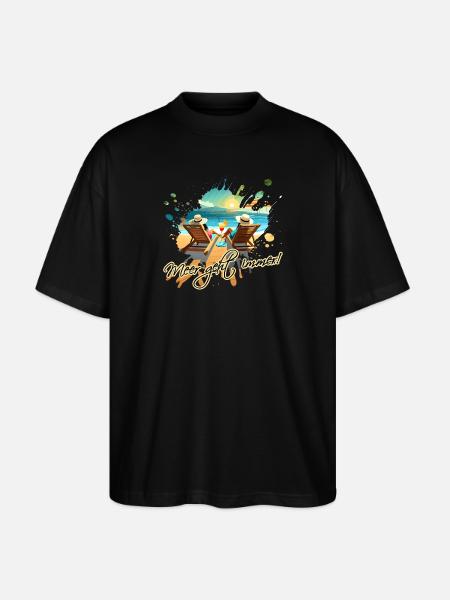 The sea is always good - Stanley/Stella Oversized Unisex Organic T-shirt Blaster 2.0 - black