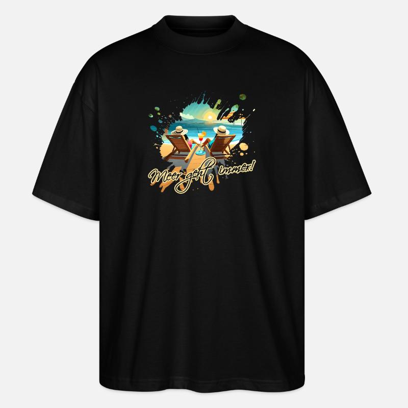 Meer geht immer - Stanley/Stella Oversized Unisex Bio T-Shirt Blaster 2.0 - Schwarz