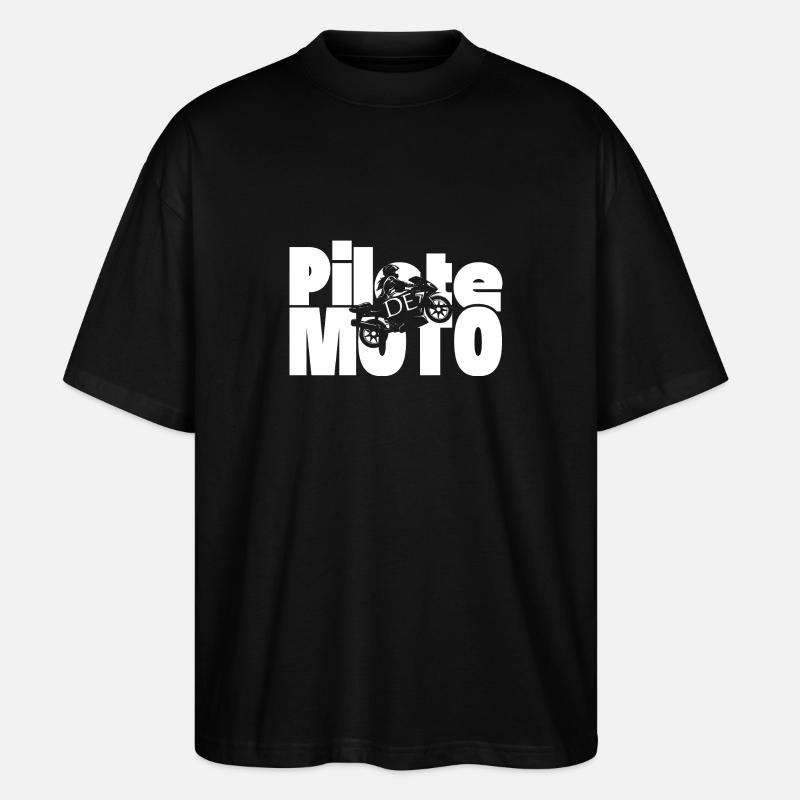 Motorradfahrer - Stanley/Stella Oversized Unisex Bio T-Shirt Blaster 2.0 - Schwarz