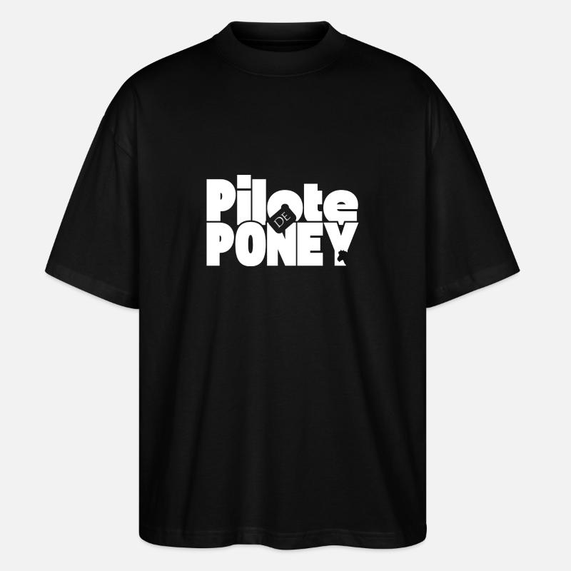 Pony Pilot - Stanley/Stella Oversized Unisex Organic T-shirt Blaster 2.0 - black