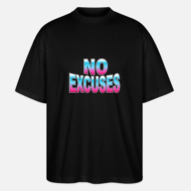No Excuses - Stanley/Stella Oversized Unisex Bio T-Shirt Blaster 2.0 - Schwarz