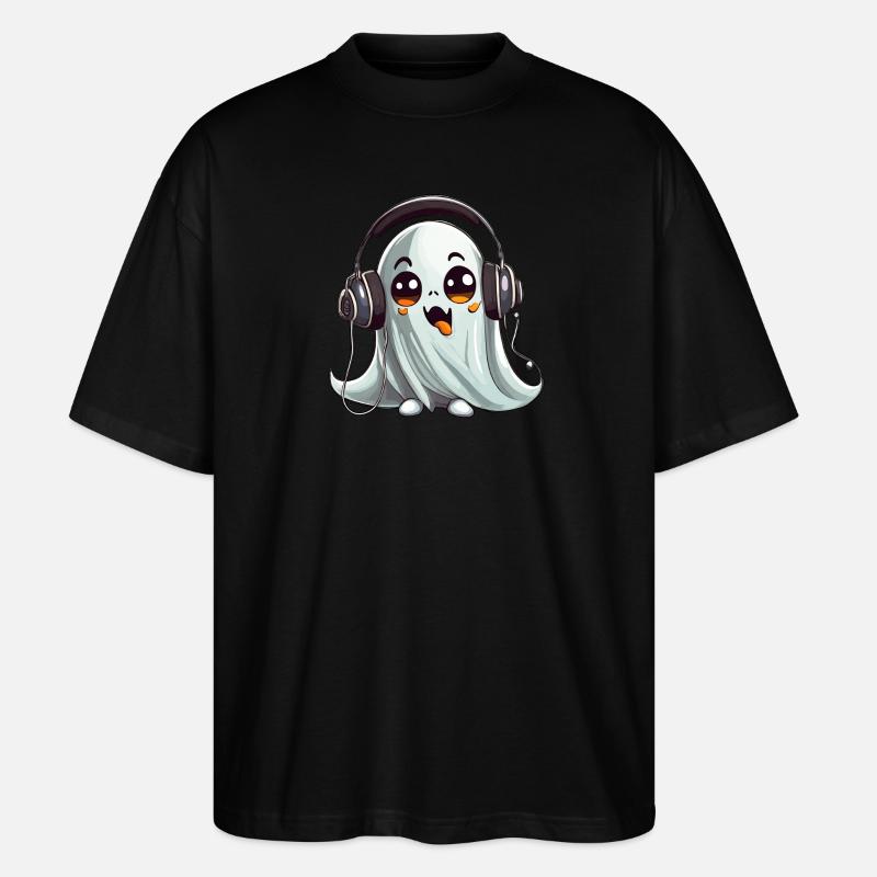 Fantôme amusant pour halloween - T-shirt bio Blaster 2.0 coupe oversize Stanley/Stella Unisexe - noir