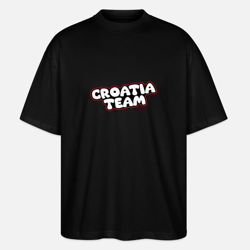 Équipe Croatie - T-shirt bio Blaster 2.0 coupe oversize Stanley/Stella Unisexe - noir