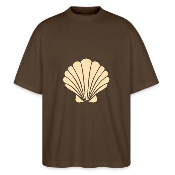 shell - Stanley/Stella Oversized Unisex Organic T-shirt Blaster 2.0 - mocha - Front - Alina (178cm) & Michal (187cm)