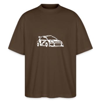 Rally Vehicle - Stanley/Stella Oversized Unisex Organic T-shirt Blaster 2.0 - mocha - Front - Alina (178cm) & Michal (187cm)