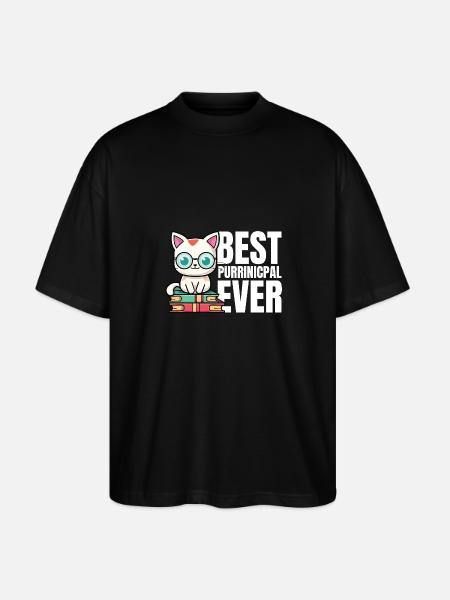 Best purrinicpal ever - Stanley/Stella Oversized Unisex Bio T-Shirt Blaster 2.0 - Schwarz