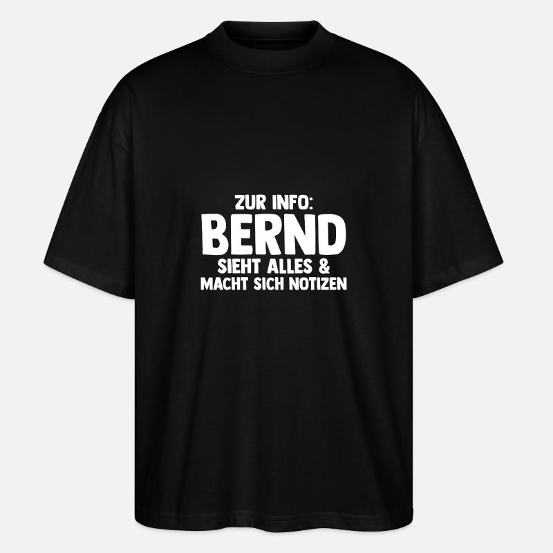 Bernd - T-shirt bio Blaster 2.0 coupe oversize Stanley/Stella Unisexe - noir