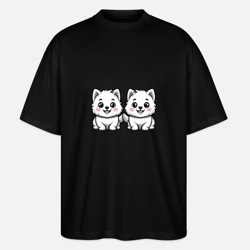 Bande dessinée Samoyède Dog - T-shirt bio Blaster 2.0 coupe oversize Stanley/Stella Unisexe - noir