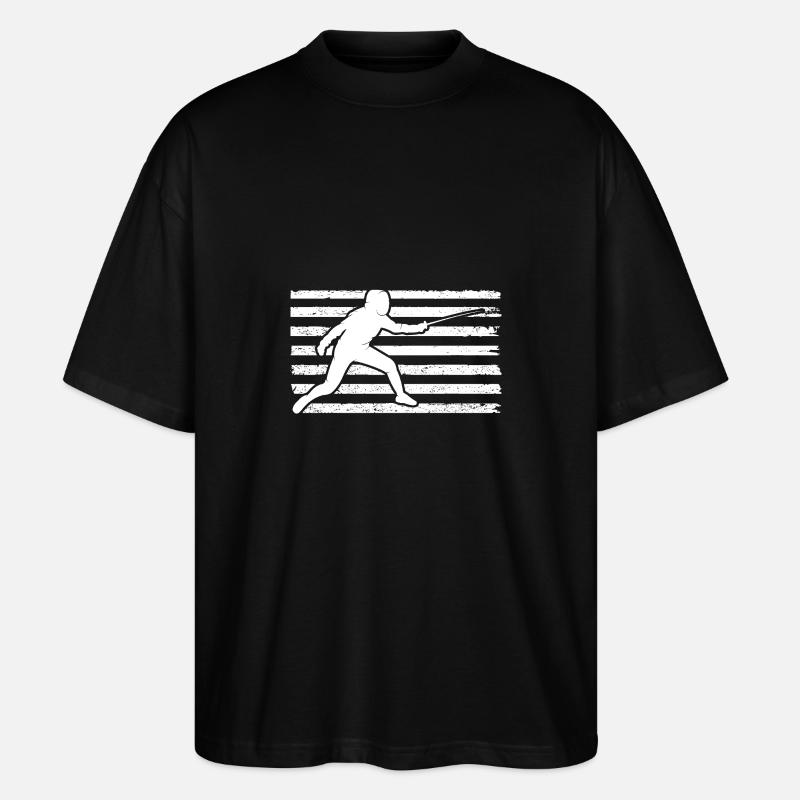 Fechter Fechten - Stanley/Stella Oversized Unisex Bio T-Shirt Blaster 2.0 - Schwarz