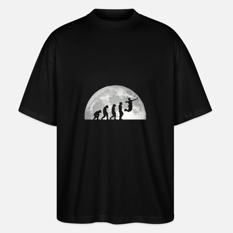 Federball Evolution Badminton - Stanley/Stella Oversized Unisex Bio T-Shirt Blaster 2.0 - Schwarz