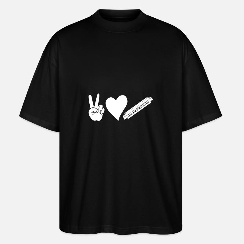 Harmonica Harmonica - T-shirt bio Blaster 2.0 coupe oversize Stanley/Stella Unisexe - noir