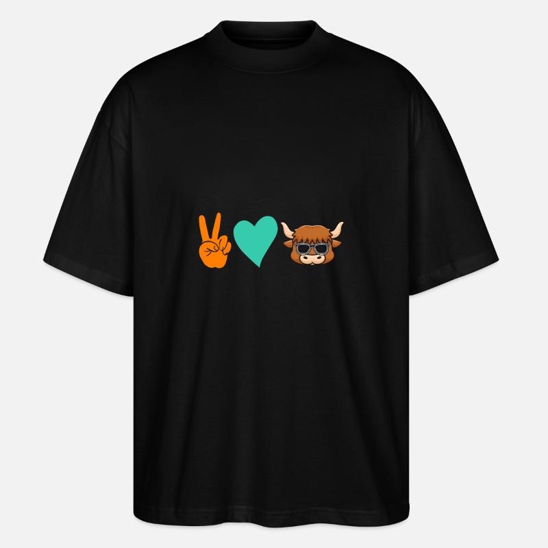 Bovins de buffle Bœufs - T-shirt bio Blaster 2.0 coupe oversize Stanley/Stella Unisexe - noir