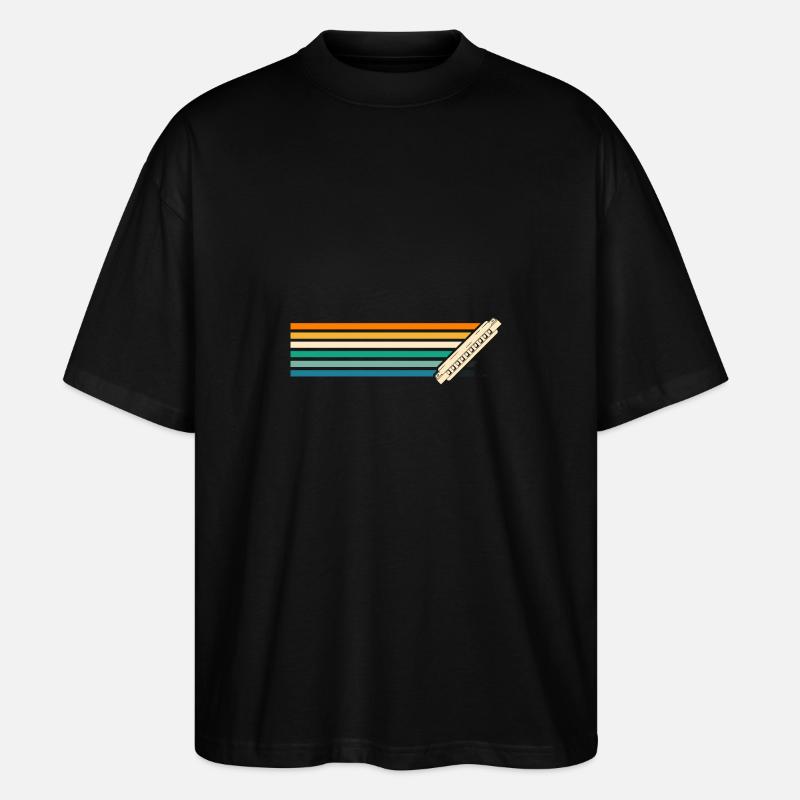 Harmonika Mundharmonika - Stanley/Stella Oversized Unisex Bio T-Shirt Blaster 2.0 - Schwarz