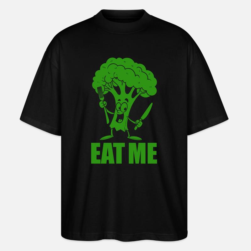 Brocoli - Mange-moi - Légumes, végétalien - T-shirt bio Blaster 2.0 coupe oversize Stanley/Stella Unisexe - noir