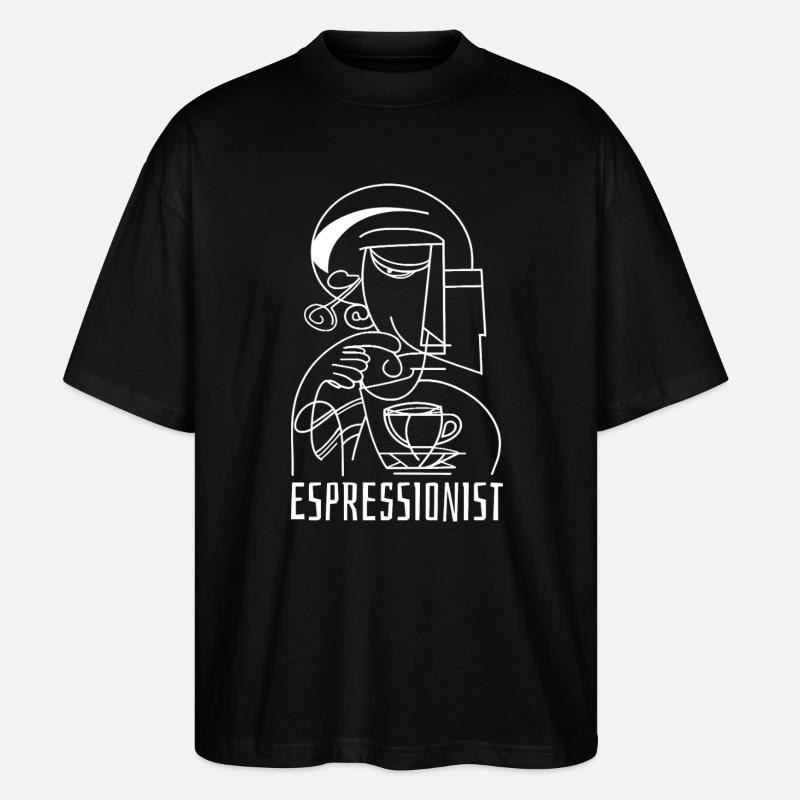 Espressionist - Espresso - Coffee Drink - Stanley/Stella Oversized Unisex Organic T-shirt Blaster 2.0 - black