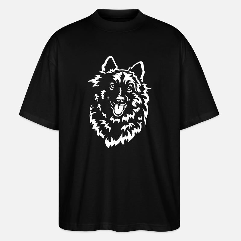 Wolfsspitz Head « Black Edition » - T-shirt bio Blaster 2.0 coupe oversize Stanley/Stella Unisexe - noir