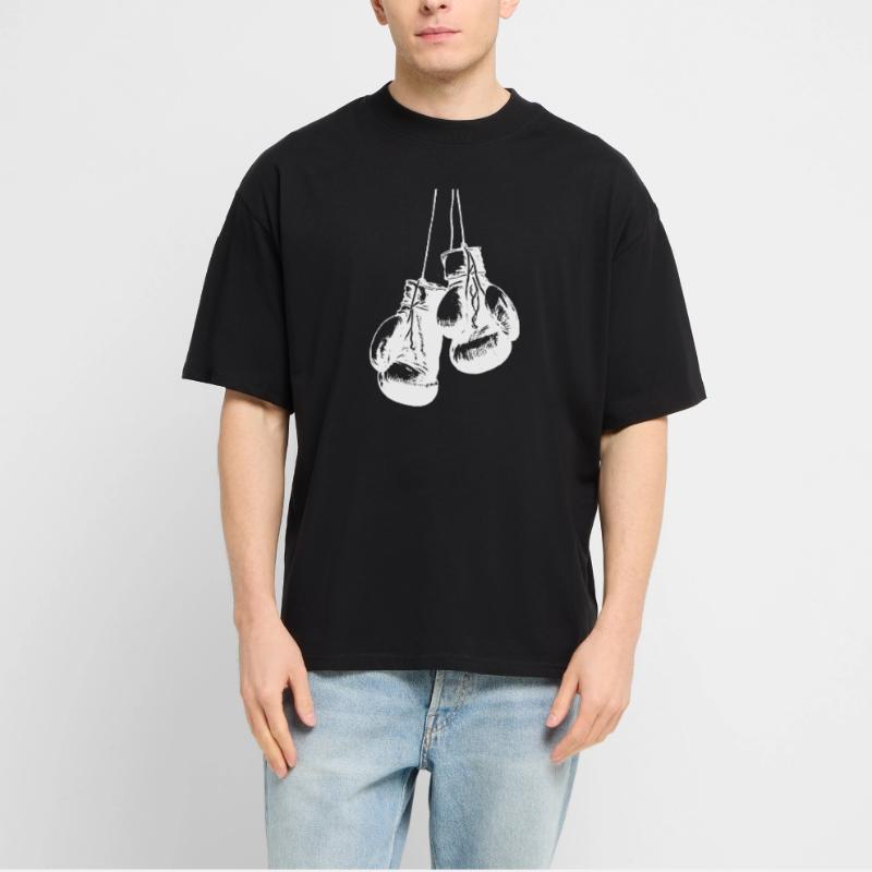 Conception de gants de boxe blancs suspendus. Conception de logo T-shirt bio Blaster 2.0 coupe oversize Stanley/Stella Unisexe