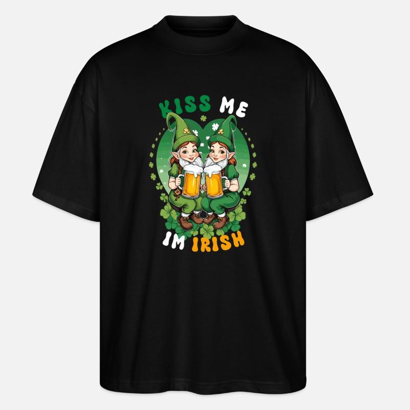 Küss mich, ich bin Irish - Stanley/Stella Oversized Unisex Bio T-Shirt Blaster 2.0 - Schwarz