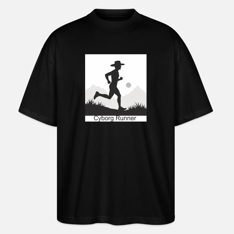 Cyborg Runner - Stanley/Stella Oversized Unisex Organic T-shirt Blaster 2.0 - black